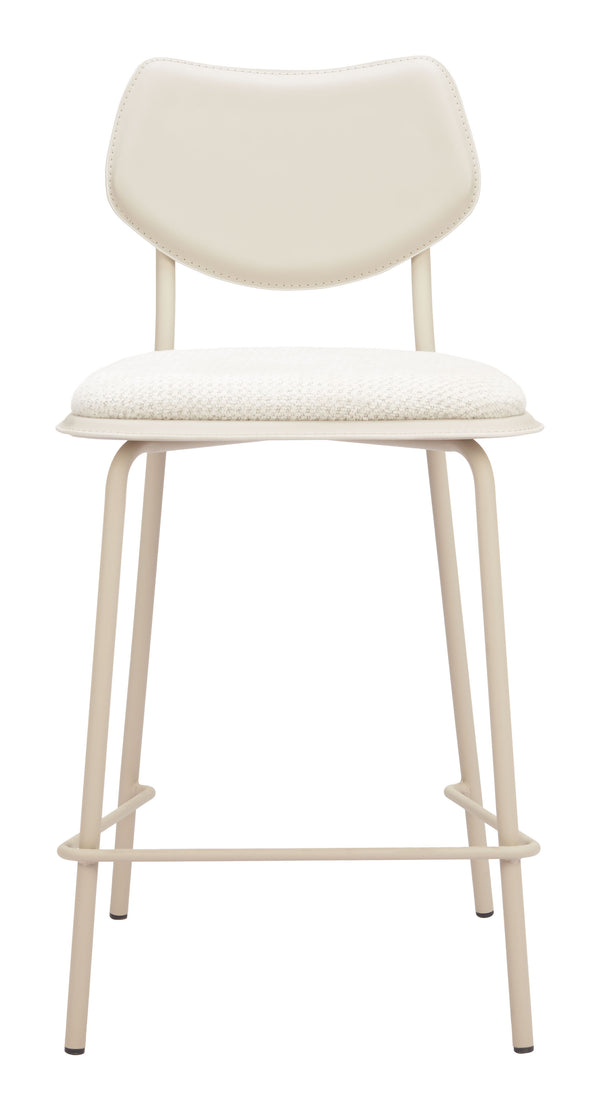 Zuo Modern Zeal Counter Stool Set Of 4 - Stylish Light Gray Design With Durable Materials For Modern Spaces Gray 100% Polyester,Pvc,Plywood,Steel 110865-zuo-modern