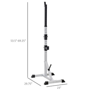 English Elm Soozier Adjustable Steel Squat and Bench Press Rack Pair for Home Gym 440 Lb W2225P249731