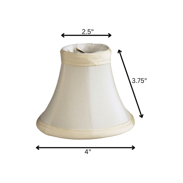 English Elm Slant Shantung Silk Flame Clip Chandelier Shades Set of 6 Softback Oyster B075101714
