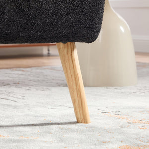 English Elm 24.4" Wide Modern Chenille Armless Accent Chair With Rubber Wood Legs - Ideal For Cozy Spaces W3098P308776