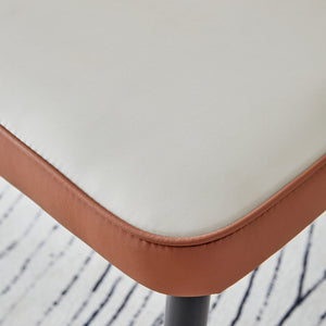 English Elm Table 3-Piece Set: Modern Dark Wood Grain Round Dining Table With 2 Spliced Pu Chairs For Elegance W1151S02483-GIGA