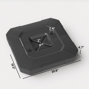 English Elm Cantilever Umbrella Weight Plates Fillable Hdpe Ballast for Outdoor Cross Base Stability Black T3971P454759