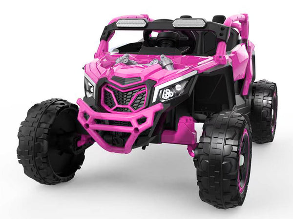 English Elm 24v Kids Ride on Utv with Parental Remote Independent Suspension and Bluetooth Audio Magenta W3662P456698
