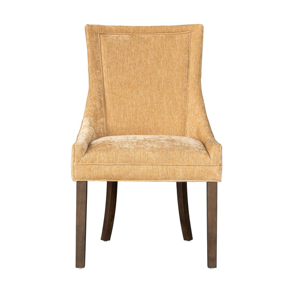 JLA Home Madison Park Signature - Ultra Upholstered dining side chairs set of 2 with solid wood legs, plush chenille seats, tailored trim Gold MPS108-0328