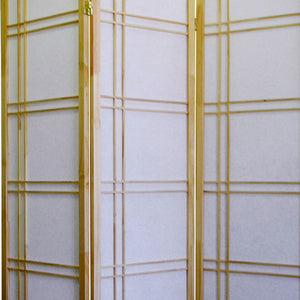 English Elm 70" Tall 3-Panel Room Divider "Girard" - Natural Wood Finish For Stylish Privacy And Flexibility B072115963