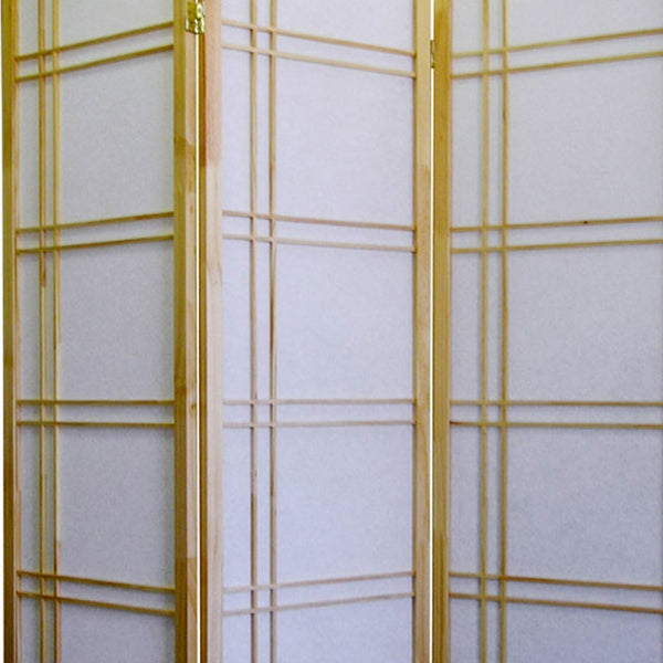 English Elm 70" Tall 3-Panel Room Divider "Girard" - Natural Wood Finish For Stylish Privacy And Flexibility B072115963