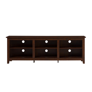 English Elm Walker Edison - Modern 3-Shelf Transitional TV Stand 70" for 80" TVs—Warp-Resistant MDF, 250lb Support, Cord Management Brown 76 L x 22 W x 6 H B185P169326