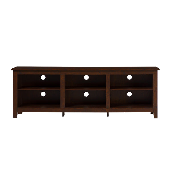 English Elm Walker Edison - Modern 3-Shelf Transitional TV Stand 70" for 80" TVs—Warp-Resistant MDF, 250lb Support, Cord Management Brown 76 L x 22 W x 6 H B185P169326