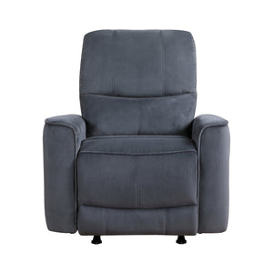 English Elm Modern Artem Power Rocker Recliner Velvet Upholstery with Gentle Rocking, Motorized Comfort and Style Dark Gray 35.5 L x 30 W x 26.5 H B011P204079