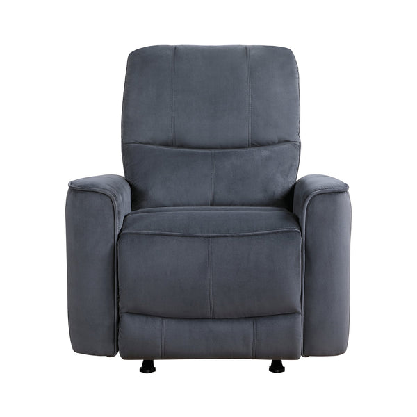 English Elm Modern Artem Power Rocker Recliner Velvet Upholstery with Gentle Rocking, Motorized Comfort and Style Dark Gray 35.5 L x 30 W x 26.5 H B011P204079