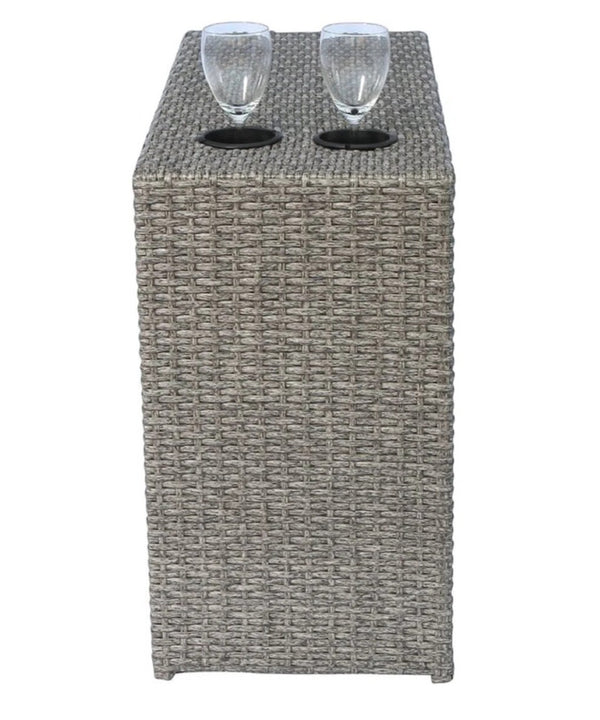 English Elm Ready-To-Use 6-Piece Wicker Patio Conversation Set With Fire Pit, Cushions & Seating For 4+ Comfort B120S00222-GIGA