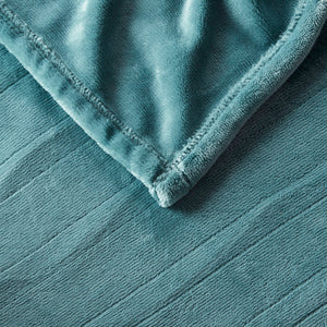 Serta Plush Heated Casual Throw ST54-0077 Teal