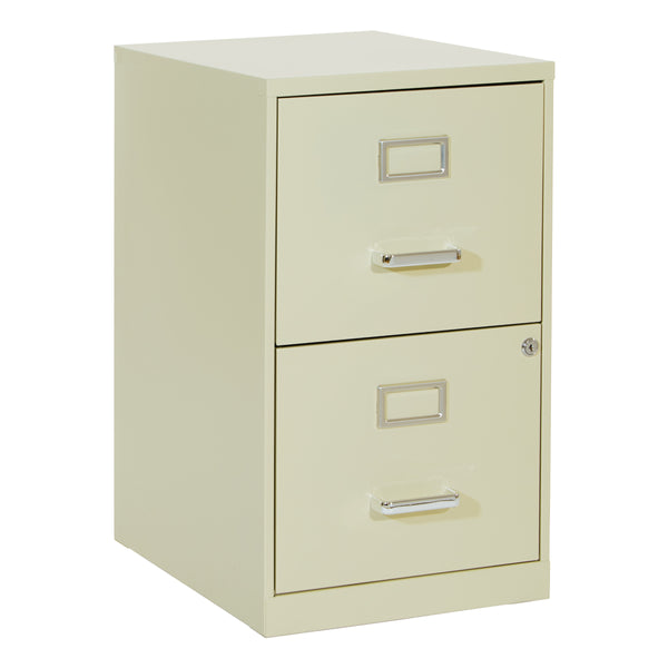 OSP Home Furnishings Metal File Cabinet Tan