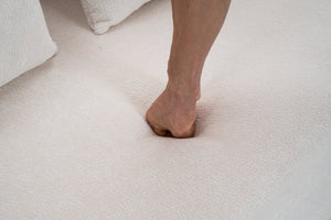 English Elm 3 Seater Convertible Sofa Bed with Chenille Upholstery and High-Density Sponge for Superior Comfort and Support Ivory T3903P379836