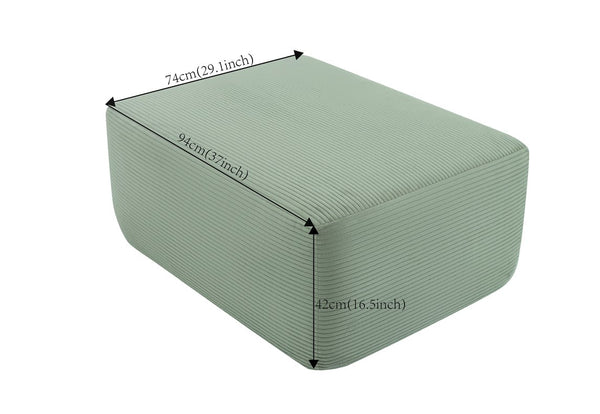 English Elm 373-001/Ottoman//Camel/Corduroy - Versatile Soft Ottoman For Seating, Footrest, Or Low Table Use W3975P391675