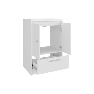 English Elm Colville Floating Wall Mount Vanity Cabinet Matte Finish Modern Bathroom Storage White B092P439919