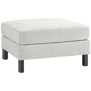 English Elm Homcom Modular Ottoman For Customizable Sectional Sofa, Soft Cream White Upholstery, Durable Design W2225P229502