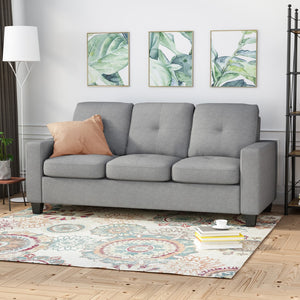 Christopher Knight Home® - Noble House - Bowden Three Seater Sofa with Wood Legs