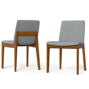 English Elm Selena Scandinavian Dining Chairs Set of 2 – Grey Linen Upholstery, Ash Wood Frame, Padded Comfort, Easy Assembly B136P266935