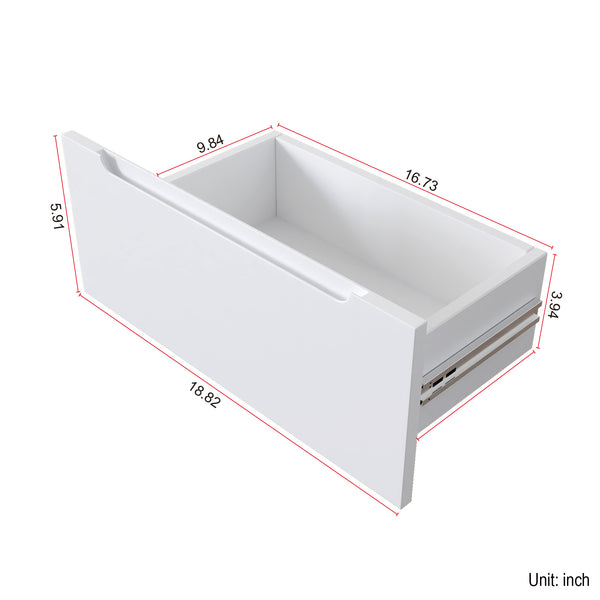 English Elm 3 3-in-1 Vanity Desk with Lighted Flip Mirror, Glass Top, Hidden Storage & Compact 3-Drawer Design W331P265782