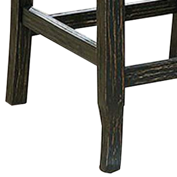 English Elm Bega Wingback Tufted Counter Stools Set of Two Gray Linen Rustic Farmhouse Seating B056P416835