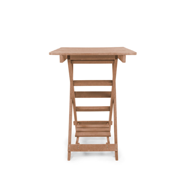 English Elm Summit Ridge Recycled Hdpe Outdoor Folding Bar Table Weather Resistant Eco Patio Teak B2745P409712