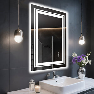 English Elm 24X32 Frameless Led Smart Bathroom Mirror With Adjustable Lighting, Anti-Fog & Safety Features T3757P347026