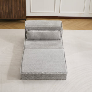 English Elm Compression Modular Floor Sofa Bed - Versatile, No Assembly Required, Cozy Fleece With Memory Foam Comfort W3723P377154