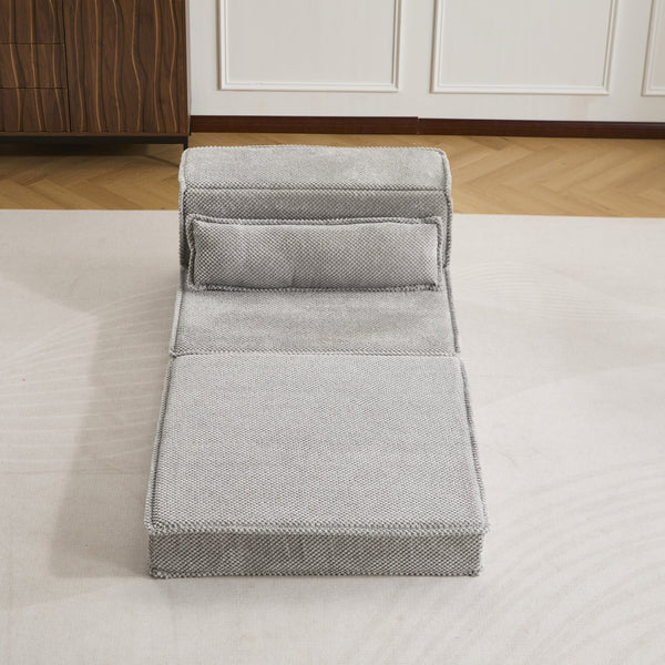 English Elm Compression Modular Floor Sofa Bed - Versatile, No Assembly Required, Cozy Fleece With Memory Foam Comfort W3723P377154