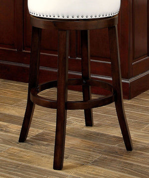 English Elm Bar Chairs Set Of 2 - 30" Upholstered With Dark Oak Legs, Comfortable Padded Seats & Stylish Trim B2741P339268