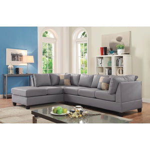 English Elm Malone Gray Sectional Sofa With Reversible Chaise, Pocketed Coil Comfort, Easy Assembly & Delivery B078S00063