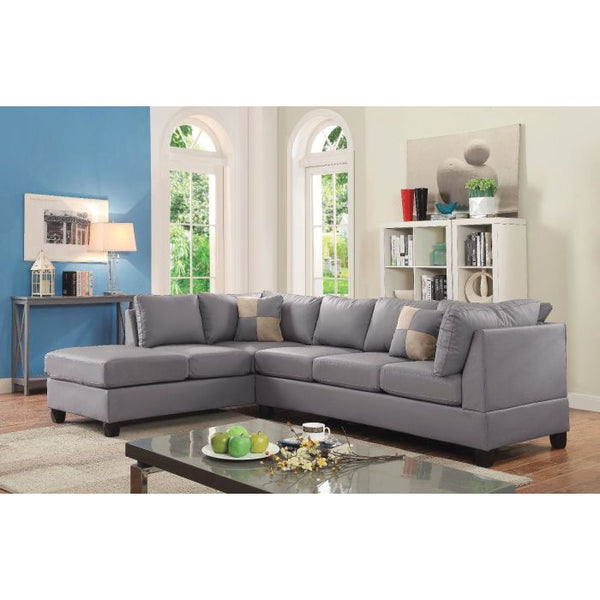 English Elm Malone Gray Sectional Sofa With Reversible Chaise, Pocketed Coil Comfort, Easy Assembly & Delivery B078S00063