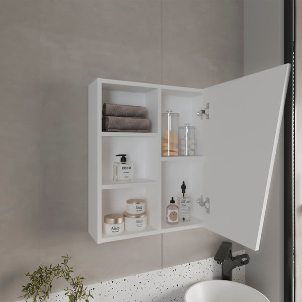 English Elm Wolcott Mirrored Medicine Cabinet for Bathroom – White Engineered Wood, Sleek Modern Design, Sturdy 28.35x22.05x5" B092P315582