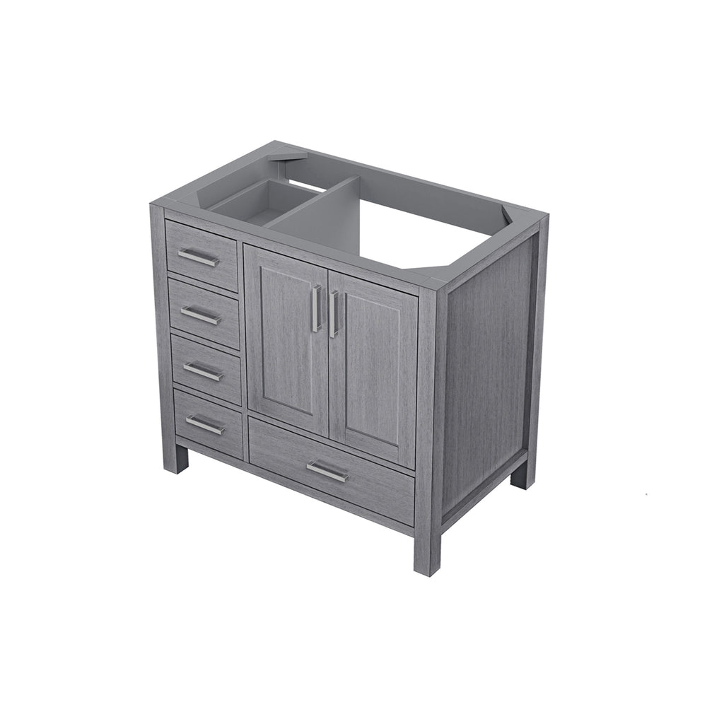 English Elm Distressed Grey Bath Vanity - 36" W X 22" D, Right Offset With Rustic Charm And Ample Storage Solutions B2731P258837