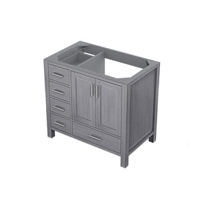 English Elm Distressed Grey Bath Vanity - 36" W X 22" D, Right Offset With Rustic Charm And Ample Storage Solutions B2731P258837