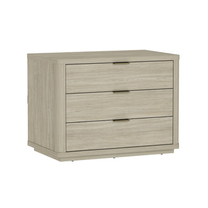 English Elm Evelyn 32" Nightstand In Natural Finish - Modern 3-Drawer Bedside Storage Solution For Any Room B365P398535