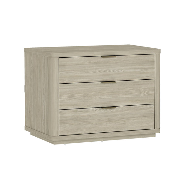 English Elm Evelyn 32" Nightstand In Natural Finish - Modern 3-Drawer Bedside Storage Solution For Any Room B365P398535