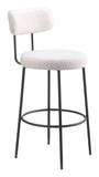 Blanca Barstool - Set of 2 Ivory 109740 Zuo Modern