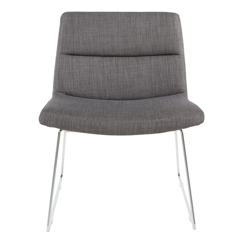 OSP Home Furnishings Thompson Contemporary Accent Chair with Chrome Sled Base for Office or Lounge Spaces THP-M78