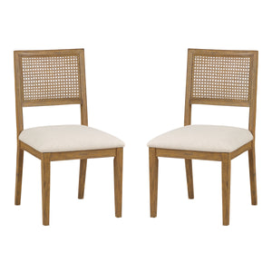 OSP Home Furnishings Alaina Cane Back Dining Chair  - Set of 2 Linen