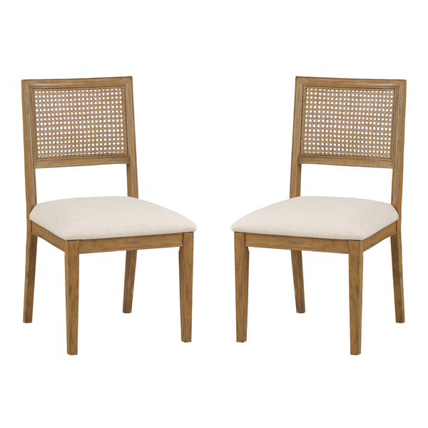 OSP Home Furnishings Alaina Cane Back Dining Chair  - Set of 2 Linen