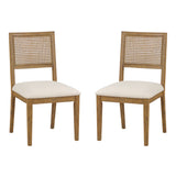 OSP Home Furnishings Alaina Cane Back Dining Chair  - Set of 2 Linen