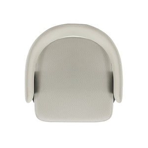 English Elm Luce Metal Textured Vegan Leather Dining Chair with Curved Back, Foam Seat, Commercial Grade Durability Oatmeal B365P397709