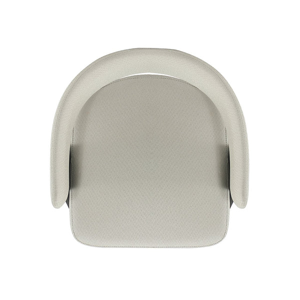 English Elm Luce Metal Textured Vegan Leather Dining Chair with Curved Back, Foam Seat, Commercial Grade Durability Oatmeal B365P397709