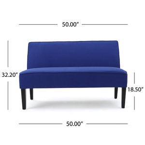 English Elm Christopher Knight Home® - Loveseat - Stylish Navy Blue Compact Loveseat With Hand-Crafted Details For Modern Living Spaces 57659.00NBL