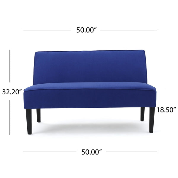 English Elm Christopher Knight Home® - Loveseat - Stylish Navy Blue Compact Loveseat With Hand-Crafted Details For Modern Living Spaces 57659.00NBL