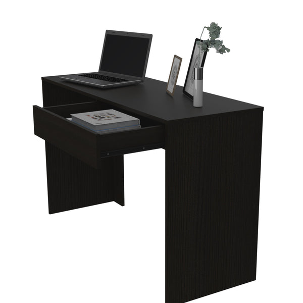 English Elm Acre Modern Writing Computer Desk With Hidden Drawer - Sleek Design For Home Offices & Small Spaces B20091886