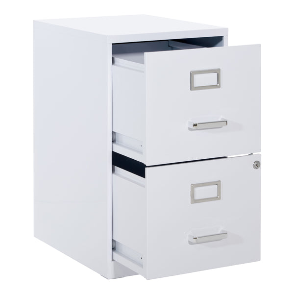 OSP Home Furnishings Metal File Cabinet White