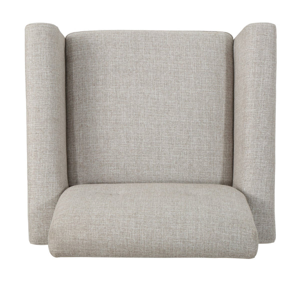English Elm Christopher Knight Home® - CLUB Vintage-Inspired Fabric Club Chair with Nailhead Trim & Scroll Arms, Birch Legs, Contemporary Comfort Beige 31.5 L x 27.75 W x 18.5 H 60848.00BEI