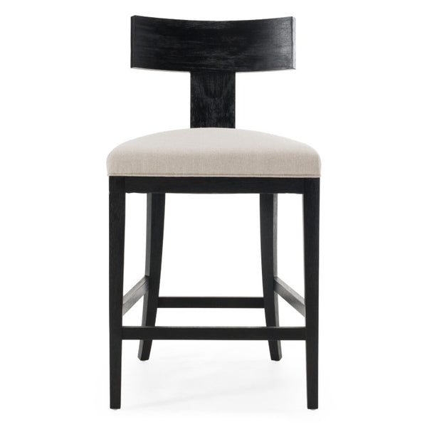 VIG Furniture Fabien Mid-Century Counter Chair In Beige Linen With Black Walnut Frame — Foam Seat, Solid Rubberwood VGRH-RHS-CZHT01-BLK